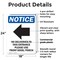 Signmission No Deliveries To This, 18 in W x Rectangle, Plastic OS-2PACK-NS-P-1824-V-14477 - alternate 2